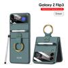 With Capacitance Pen Ring Stand For Samsung Galaxy Z Flip 3 5G Case Built-in Screen Protection Shockproof Phone Case Coque Funda