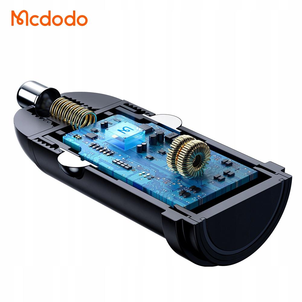 Mcdodo Fast Car Charger For Phone Usb-C Led + Lightning Cable