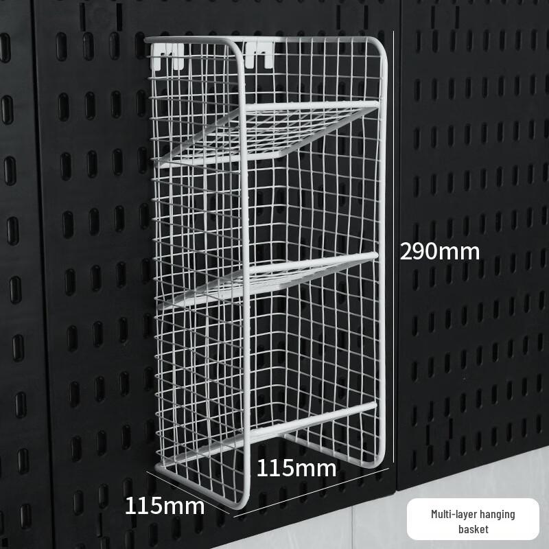 miflame Wall-Mounted Pegboard Organizer with iPad Stand