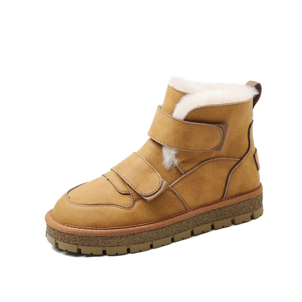 Модные ботинки на платформе 2024 года, новые утепленные и теплые женские зимние ботинки, нескользящие плюшевые короткие ботинки на платформе Zapatos De Mujer