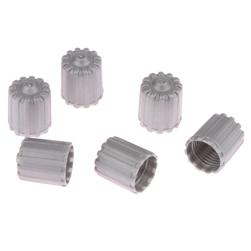 10Pcs Car Tire Valve Stem Caps Nylon Tyre Air Port Dust Covers W/ Gasket Gray Car Accessories For Auto Bike Air Valve Caps