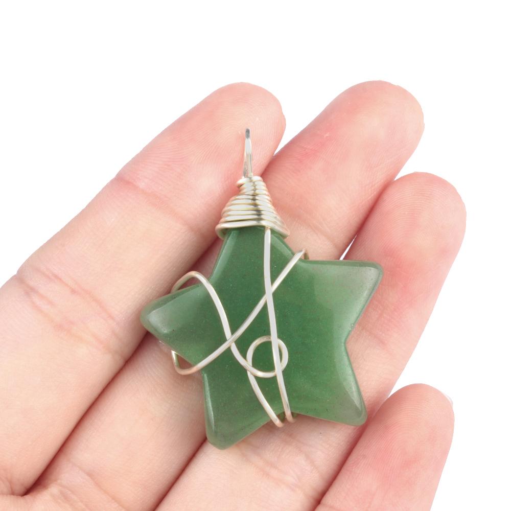 1шт богемный стиль зеленый авантюрин кулон, многообразные подвески из натурального камня Подвески для изготовления ювелирных изделий DIY Мужчины Женщины Ожерелье Аксессуары Ремесло