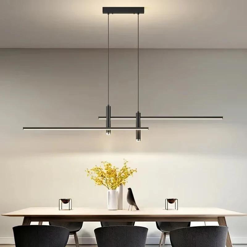 Modern LED Pendant Light Black Spotlights For Restaurant Hotel Bar Lobby Villa Living Room Indoor Decorative Lighting Fixtures