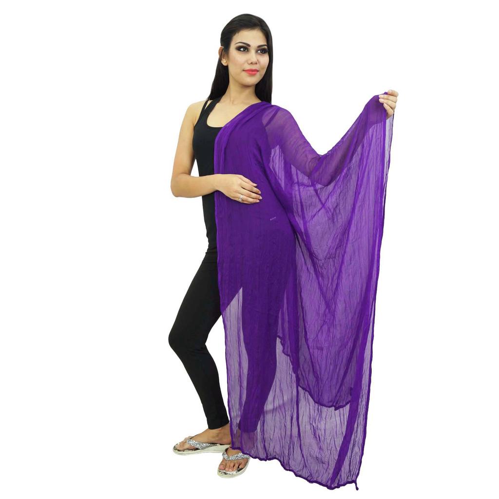 Шифоновая смесь Dupatta модные индийские этнические чунни женские шарфы на плечо
