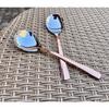 Stainless Steel and Copper Made Serving Spoon Set Metal Kitchen Dining and Cutlery | Steel and Copper Metalic Finish