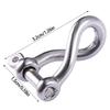 2Pcs Twisted Shackle Screw Pin Rustproof 5/32" Screw Pin Shackle for Sailing Marine Grade Stainless Steel Twist Shackle
