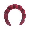 Однотонная headband с облачным губчатым наконечником, моющая резинка для волос, пушистая headband для мытья лица, макияжа, душа, ухода за кожей, повязка на голову