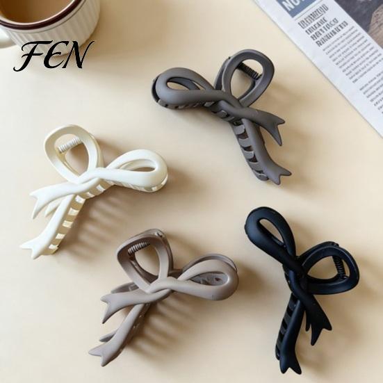Shark Hair Clip Back Head Claw, Widened Lengthened Anti-Slip Teeth Clip, Bowknot Women Accessory Design Shower Claw for Thick Long Strong Hold