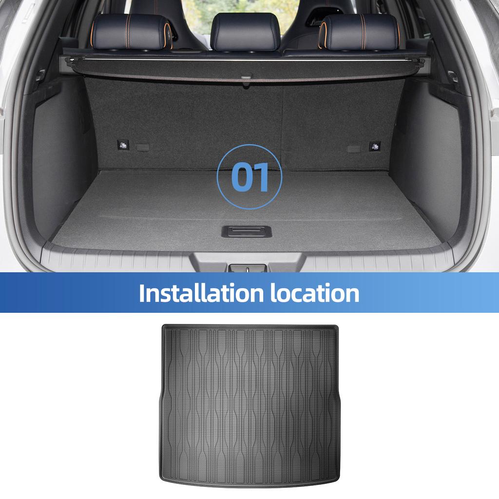 For BYD Song Plus EV/DMI Sealion 6 for BYD Seal U 2021-2024 Car Cargo Liner Trunk Pad TPE 3D Accessories Black