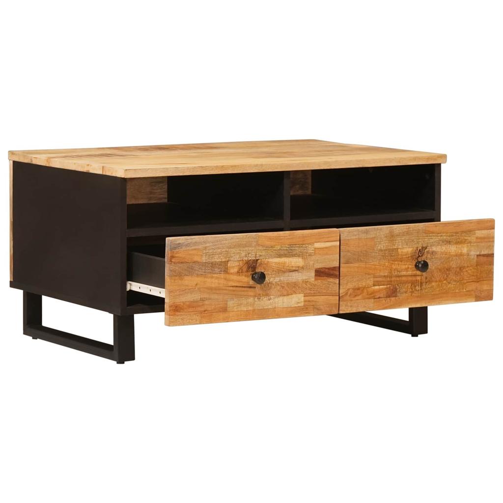 Coffee Table Brown 80 x 54 x 40 cm Solid Mango Wood