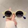 New Unique Round Sunglasses Women Fashion Double Color Shades UV400 Men Punk Trending Y2K Gradient Outdoor Cycling Sun Glasses