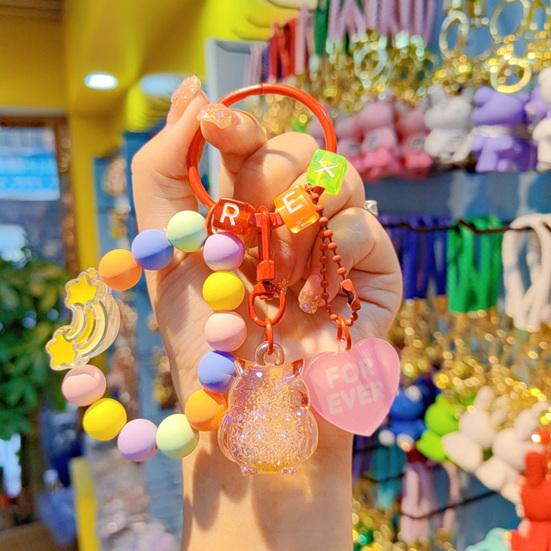 Браслет-ремешок на запястье для телефона с бусинами и подвеской-совушкой, брелок-цепочка против потери, шнурок для мобильного телефона, сумки, ключей