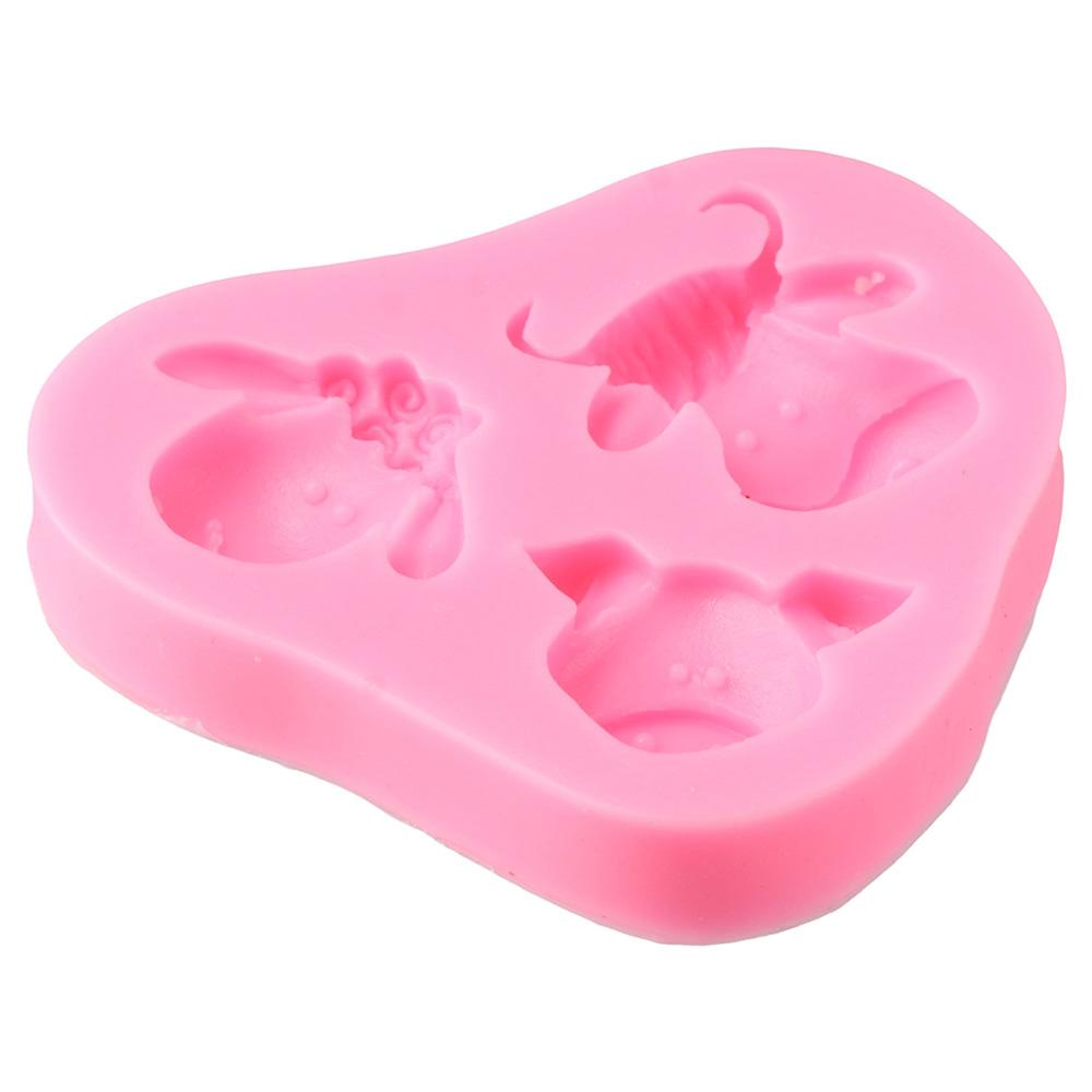 2 шт. Формы для мастики в виде головы коровы, Форма для свечи в виде овцы, Форма для приготовления торта в подарок для печенья