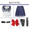 6 шт. наборы аниме High-Rise Invasion Юрий Хондзё косплей костюм юбка комплект Tenkuu Shinpan длинный парик JK матросский костюм Хэллоуин школьная форма
