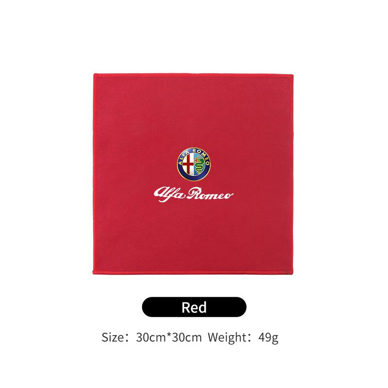Car Logo Wash Clean Towel Microfiber Cleaning Drying Cloth For Alfa Romeo Giulietta 159 147 156 166 Mito Giulia Stelvio Tonale