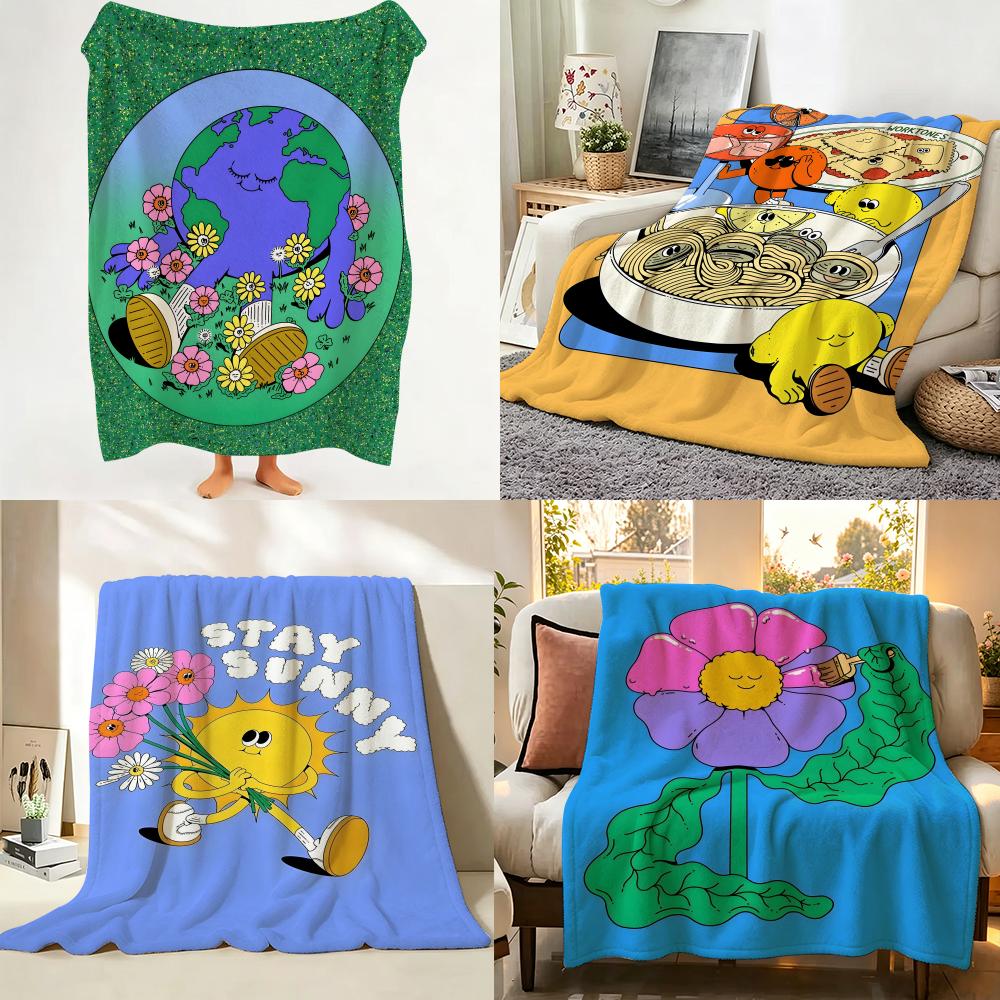 Illustrator L Lauren Martin Throw Flannel Throw Blanket Suitable for Sofa Living Room Bedroom