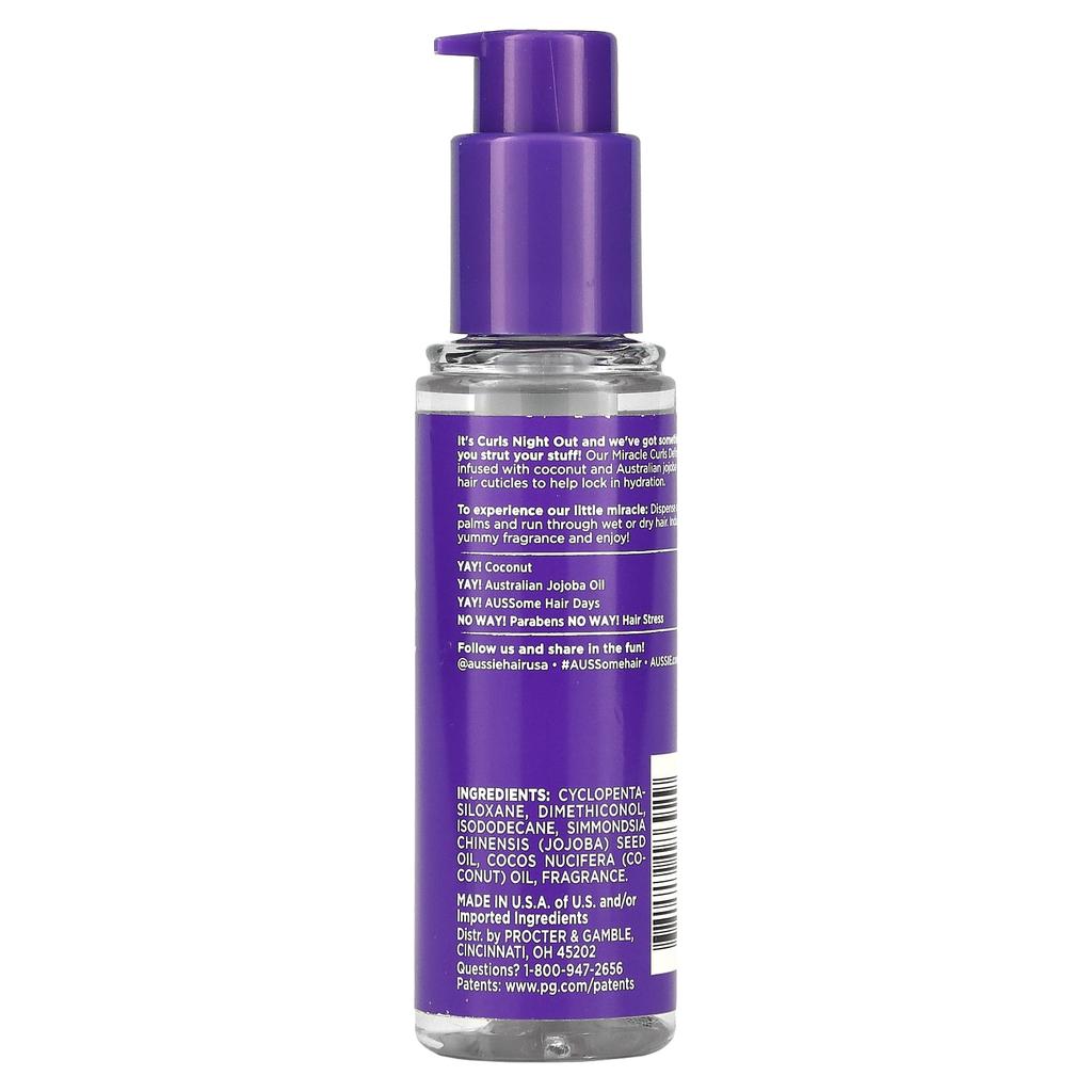 Aussie Miracle Curl, Масло для формирования локонов, 3,2 жидких унции (95 мл)