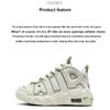 Nike Air More Uptempo Классическая Индивидуальность Удобные Необычные Нескользящие Амортизирующие Износостойкие Низкие Детские Баскетбольные Кроссовки FQ8209-100
