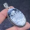 Подвеска из стерлингового серебра 925 пробы с натуральным дендритовым опалом ручной работы 2,56 дюйма R8c00