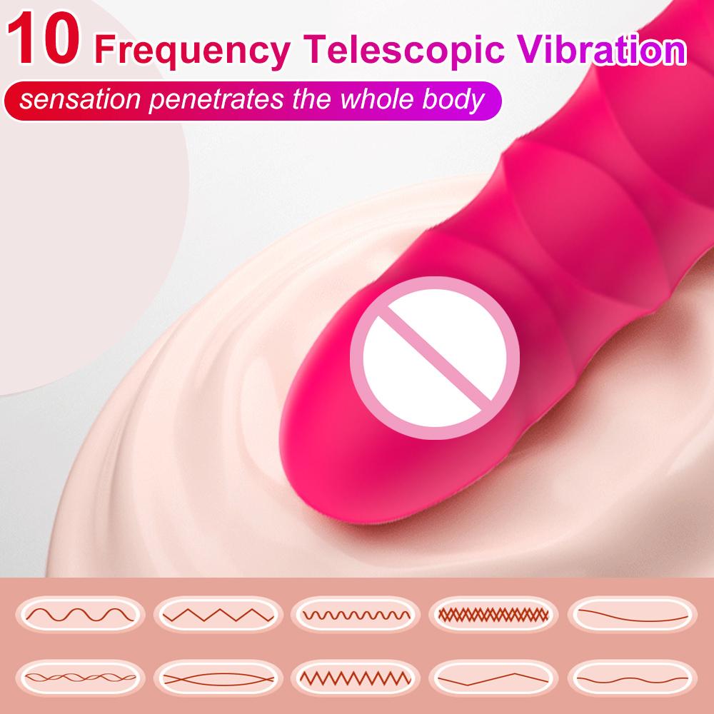 Thrusting Vibrator For Women 10 Modes G Spot Nipple Clitoris Anal Stimulator Realistic Dildo Female Masturbation Adult Sex Toys