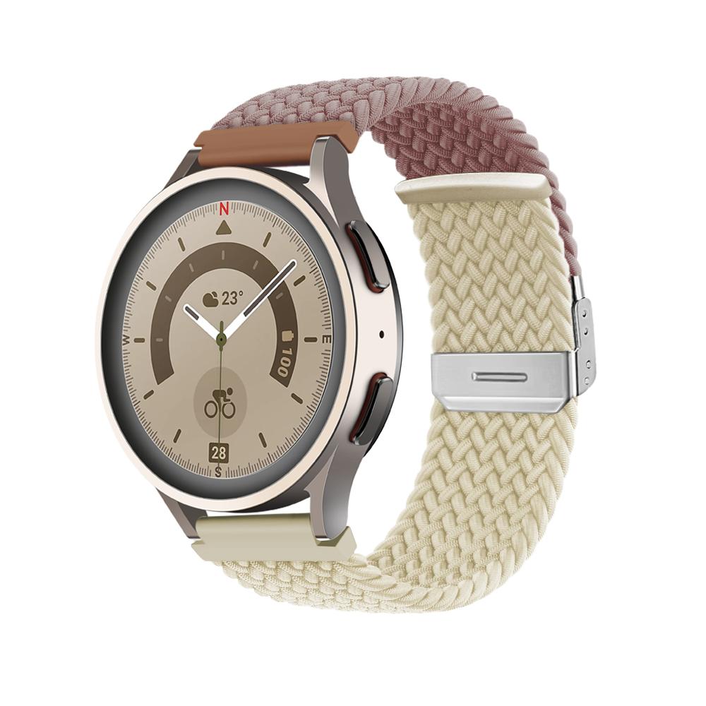 20mm/22mm Strap for Samsung Galaxy Watch 4 5 Pro Active 2 Gear S3 Braided Solo Loop Bracelet Correa Huawei Watch GT 2 3 Band