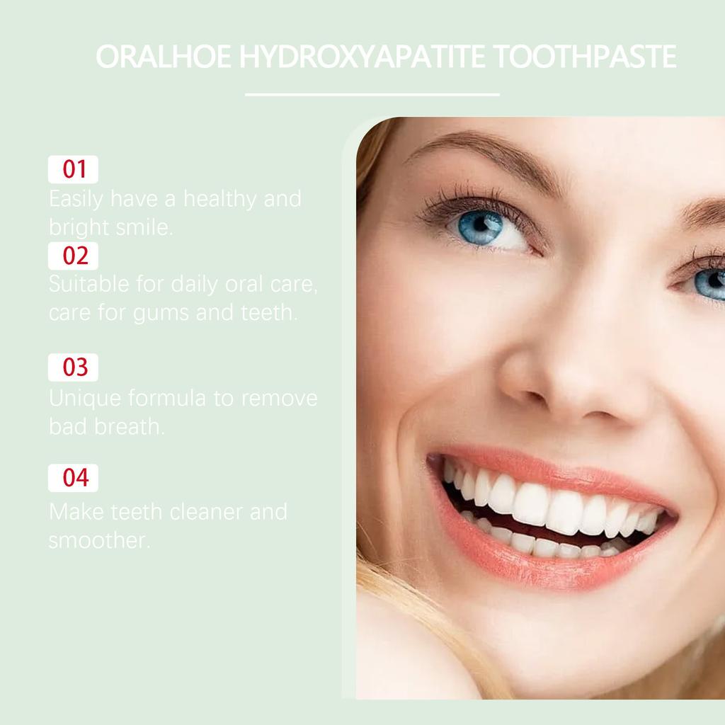 ORALHOE Отбеливающая зубная паста с мятой Мягкая чистка Удаление налета Свежее дыхание Мятная прохлада 100 г