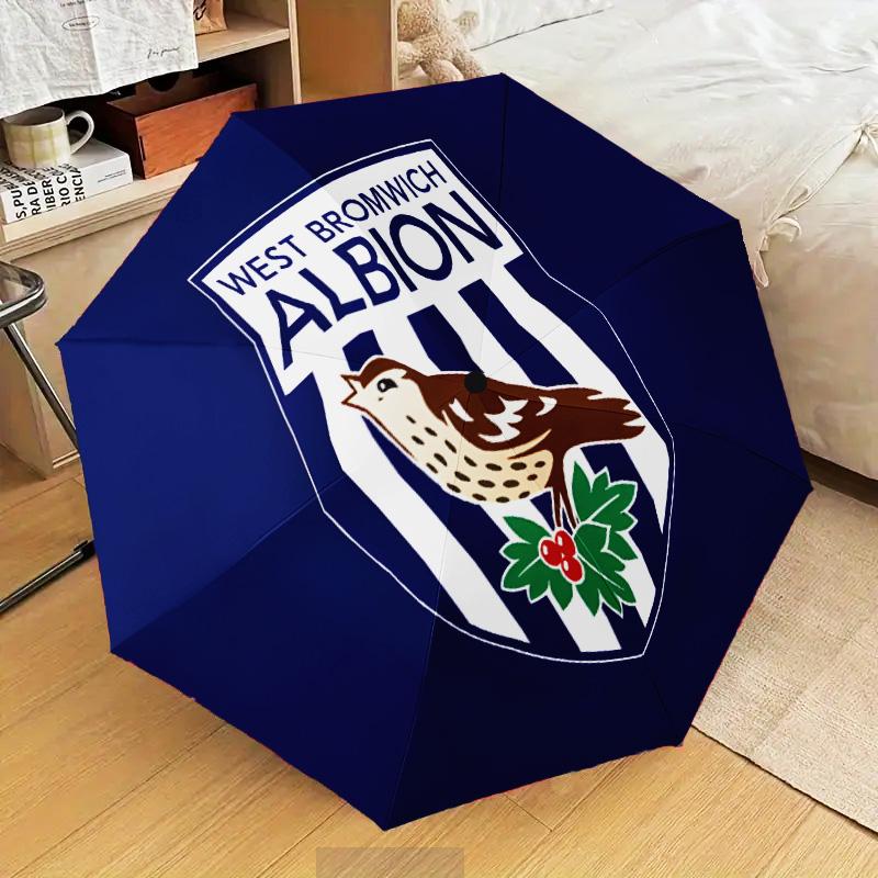 Bromwich Albion Automatic Folding Umbrella - 8-Rib Travel Umbrella with Auto Open/Close & Portable Gifts for holidays or birthdays