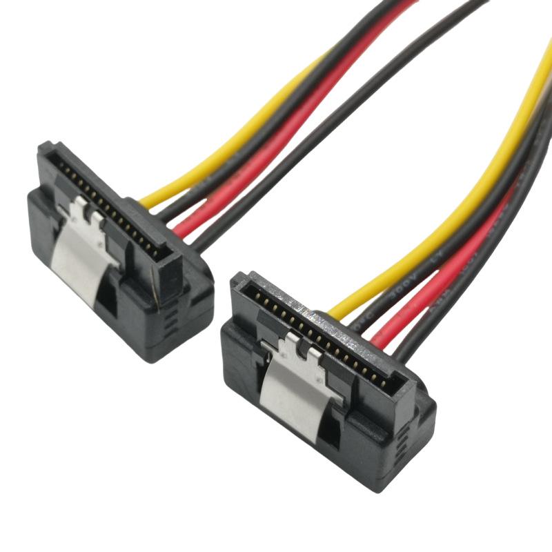 Угловой разветвитель питания SATA: 1 к 2 для жестких дисков/оптических приводов