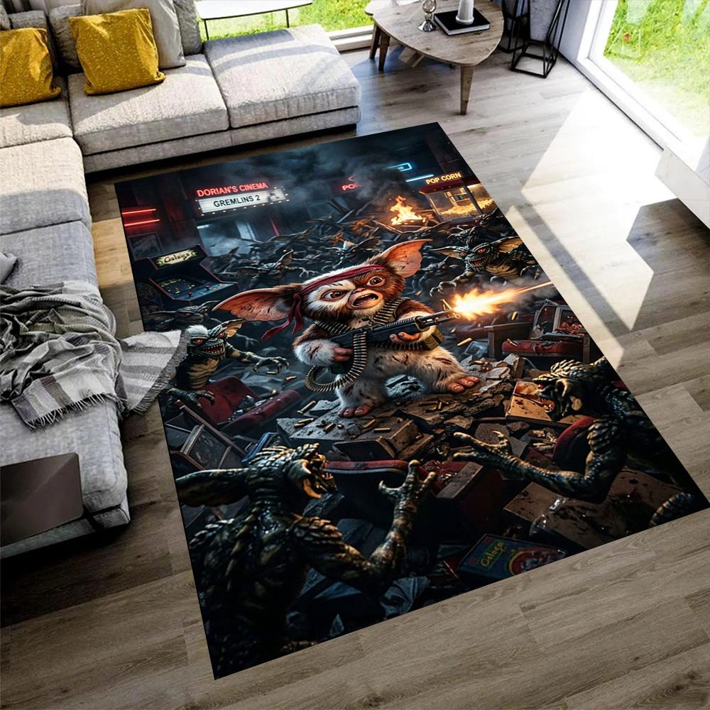 Gremlins Floor Mat Perfect for Playrooms Dormitory Dining Room Hallway Antislip Carpet Anime Office Decor Perfect Birthday/Christmas Gift Idea
