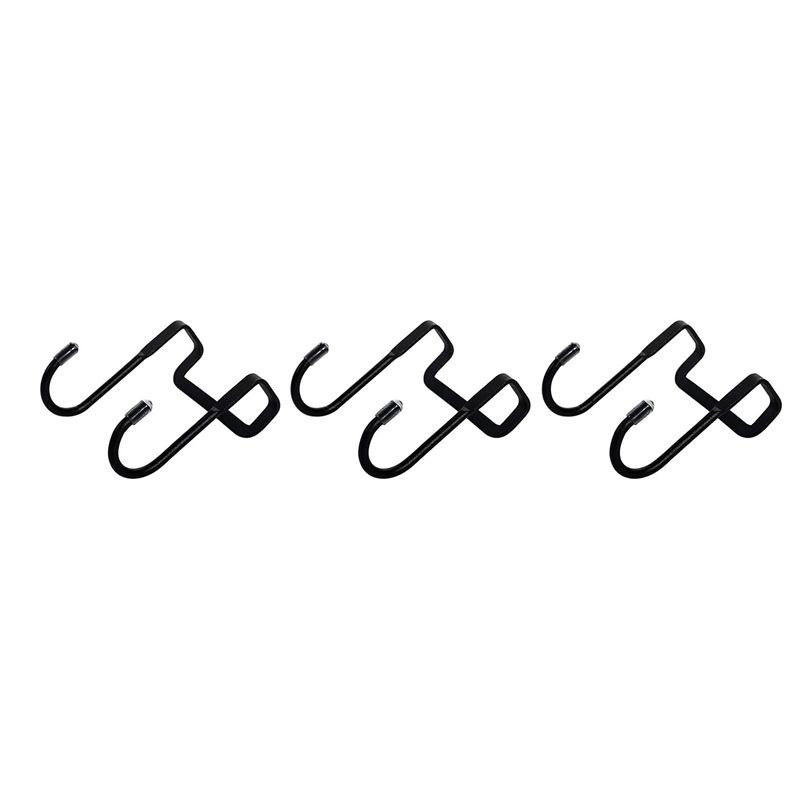 3 шт., крючок для шкафа, двойной S-образный крючок, кухонный металлический, прочный, без перфорации, для задней стенки двери, подвесной органайзер для полотенец