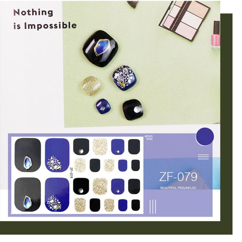 Наклейка для ногтей на ногах трехмерная 3D имитация страза наклейка для ногтей на ногах водостойкая наклейка для ногтей на ногах полная наклейка