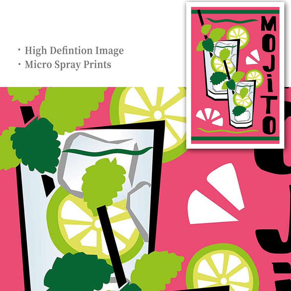 Джин Тоник Кухня Печатный Коктейль Настенная Картина Холст Картина Кухня Плакат Бар Клубная Жизнь Домашнее Украшение Мультфильм Напиток Картина