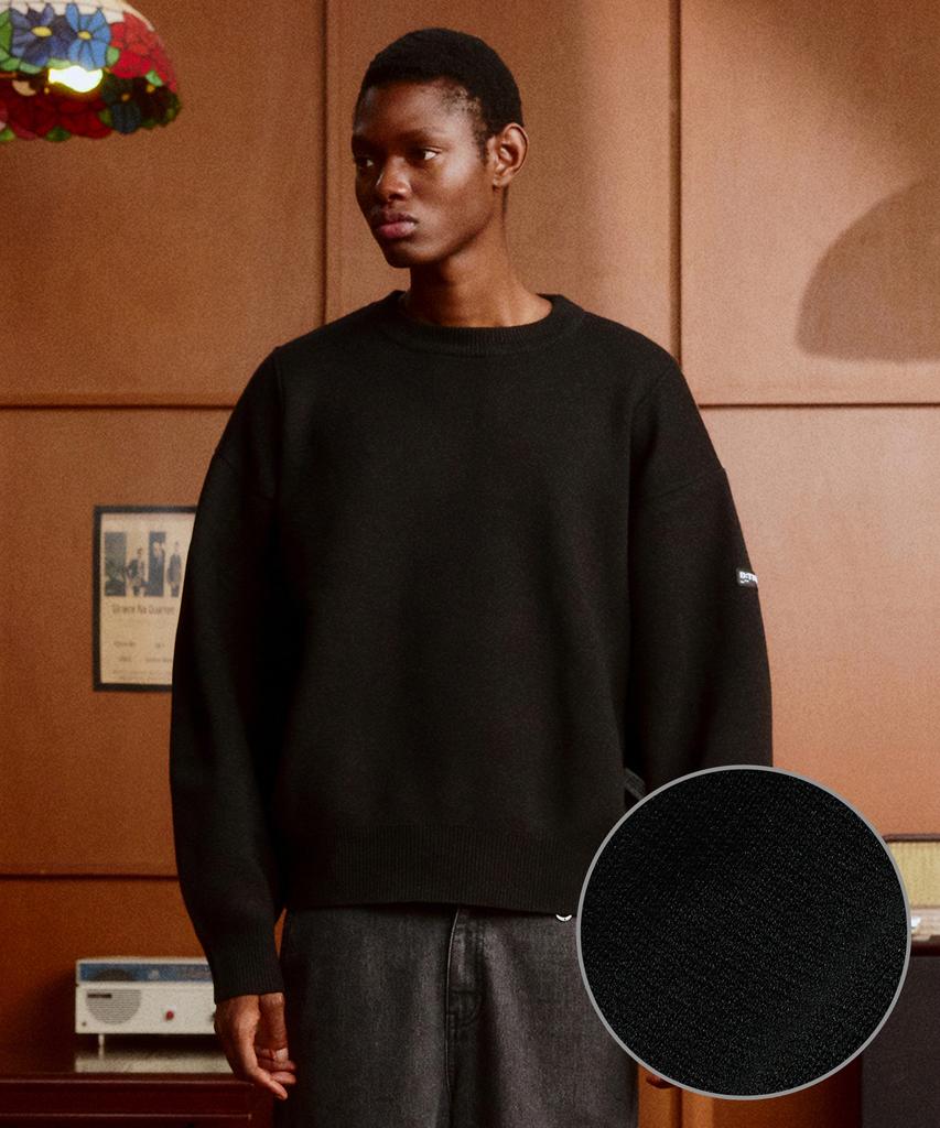 DTHIRTYONE Logo-Jacquard Sweater (Black)