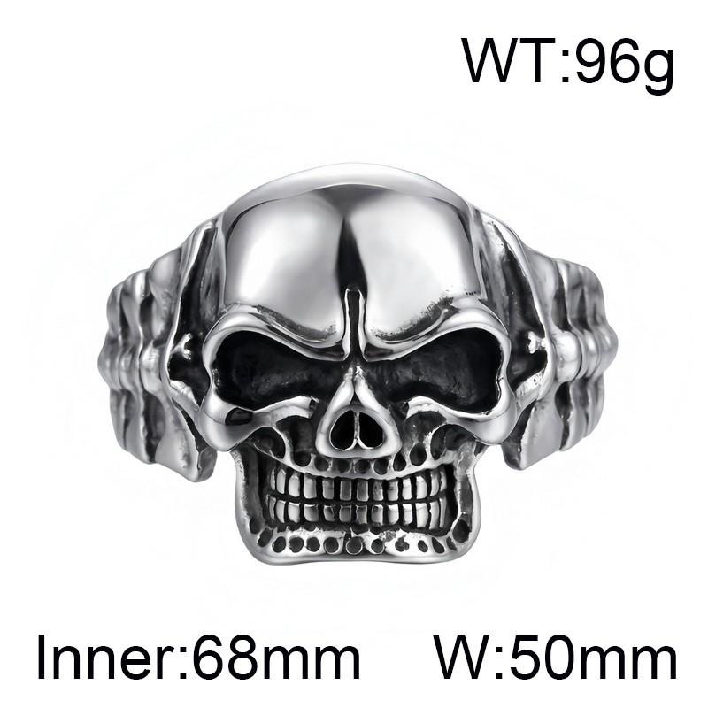 Vintage Stainless Steel Wide Open Cuff Bracelet for Men Eagle Skull Cross Angel Wing Feather Bangle Gothic Jewelry Gifts