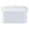 Nichi Nichi Tools Enamel Storage Container Rectangle Canister Rice 2kg Bread Case Made In Japan White