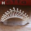 Детская мини-корона, расческа для волос с кристаллами и стразами, жемчужное сердце, цветок, диадемы, расческа, заколка для волос, свадебная корона принцессы, украшения для волос