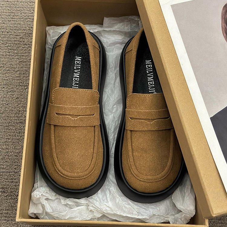 Одиночные туфли женские осенние ретро-туфли на толстой подошве Lefou Shoes модные весна и осень