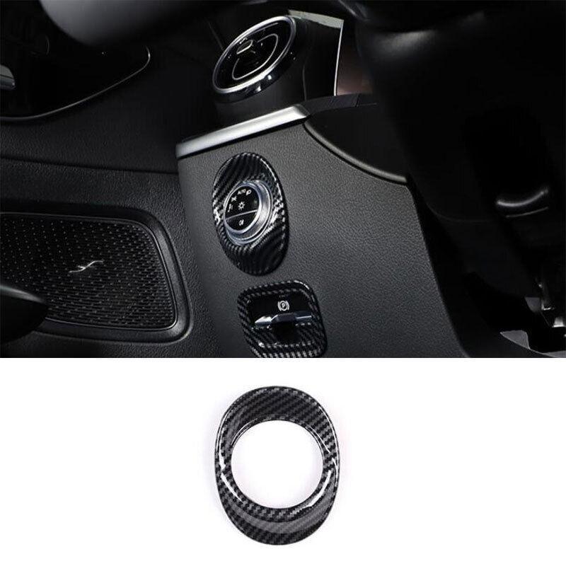 For Benz GLC X254 2023-2024 ABS Carbon Fiber Headlight Switch Control Frame Trim