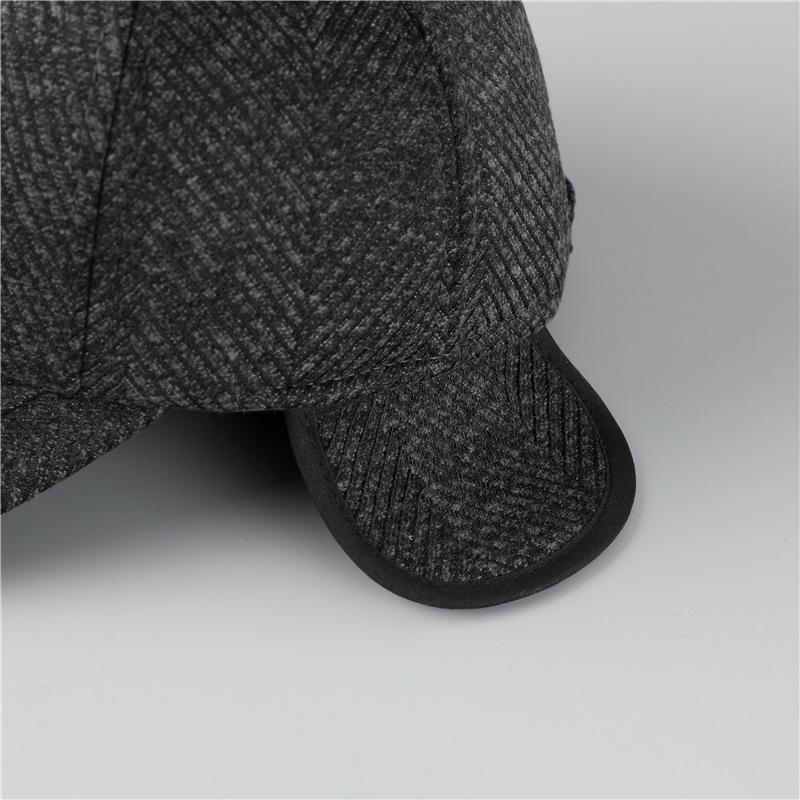 Осенняя Толстая Теплая Мужская Зимняя Бейсболка с Ушными Клапанами, Идеальный выбор для Подарков