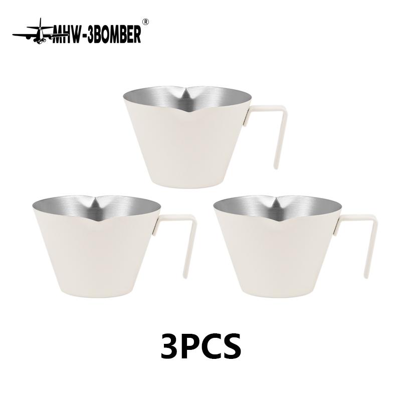 MHW-3BOMBER Нержавеющая сталь Эспрессо Мерная чашка с ручкой 2/3 Упаковка SEspresso Чашки 100 мл Домашние аксессуары для бариста Кофе