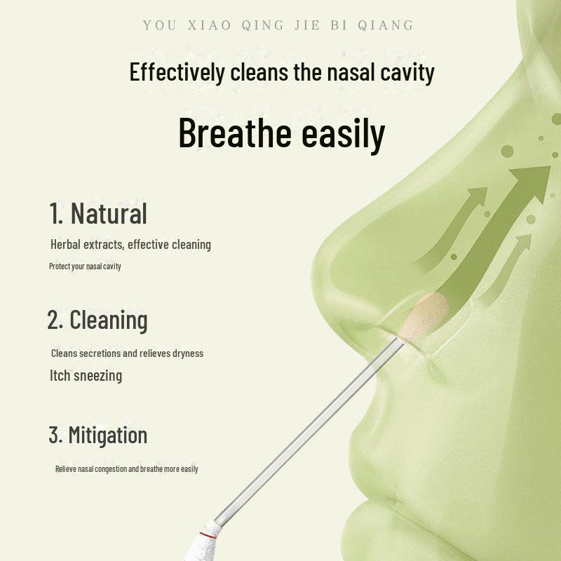 Индивидуально упакованные ватные тампоны с эфирным маслом дурнишника сибирского – травяной освежающий уход за носом, 5 шт. в упаковке.