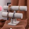 Двухъярусная подставка для браслета, браслета, часов, ювелирных изделий, настольная горизонтальная подставка для часов для туалетного столика в спальне