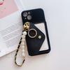 Чехол-браслет с жемчугом для Samsung Galaxy A55 A53 A14 A54 A34 A35 A16 S24 Ultra S22 Plus S23 FE Кожаный кошелек Держатель для карт Силиконовый чехол
