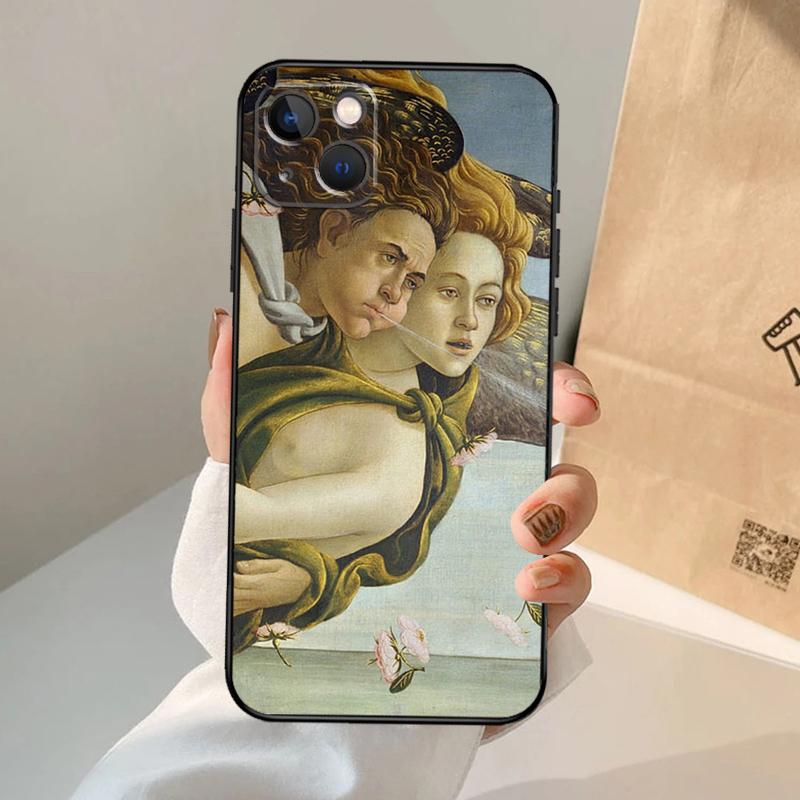 Художественные картины Рождение Венеры Чехол для телефона для iPhone 16 15 14 11 12 13 Pro Max Mini Plus X XS Max XR Чехол Coque
