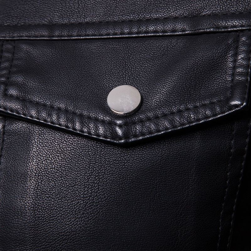 Кожаная мужская осенне-зимняя новая корейская версия, облегающая короткая стильная мужская кожаная куртка с лацканами, модная брендовая мотоциклетная куртка для мужчин