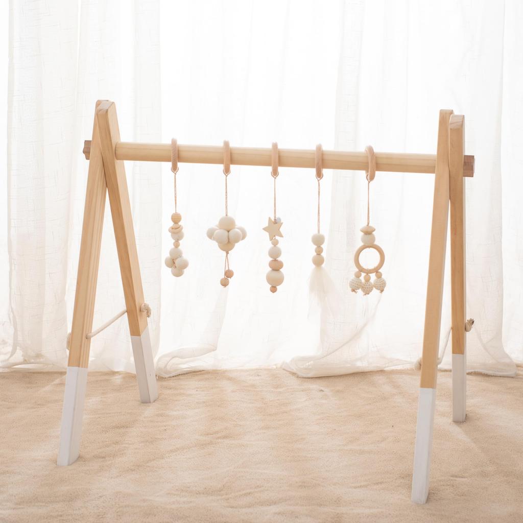 Make Wooden Baby Gym Play Gym for Newborns Months and Early Tummy Educational Popular Baby Baby Supplies for Girls and Boys Let's Set, (0 Up),