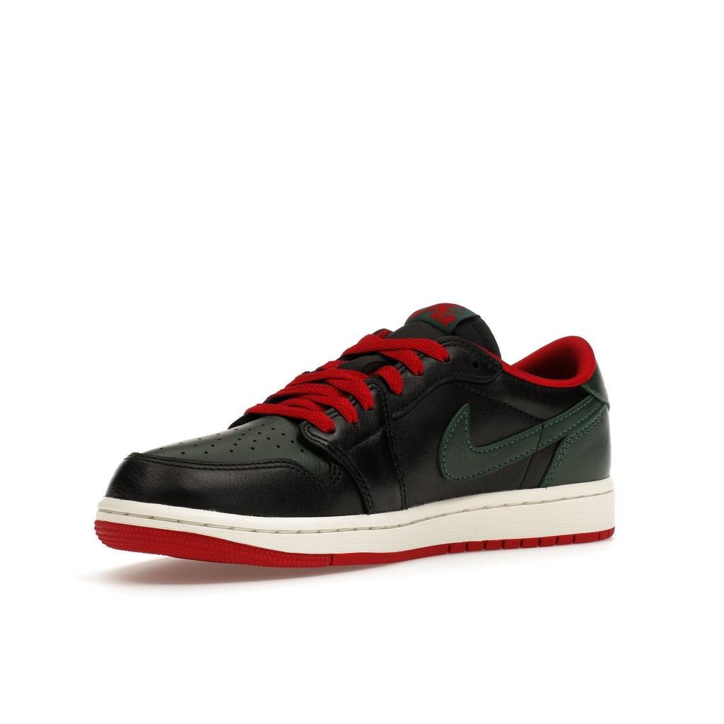 Air Jordan 1 Retro Low OG Black Gorge Green Women Sneakers Varsity-Red Sail CZ0775-036
