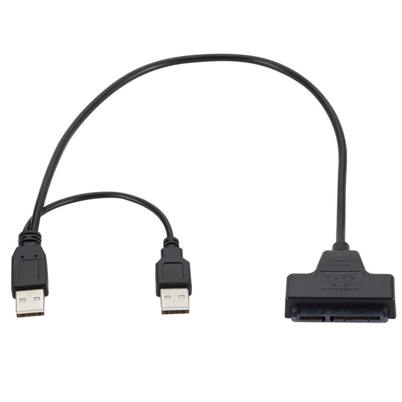 USB 2.0 к 2,5-дюймовому SATA-адаптеру для кабеля данных жесткого диска - 22-контактный к SATA 7+15