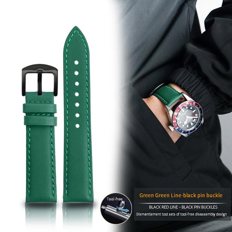 Классический 20 мм 21 мм 22 мм 23 мм нейлоновый ремешок для часов Omega Planet Ocean Seamaster 300 Speedmaster тканевый кожаный ремешок для часов SEIKO Canvas