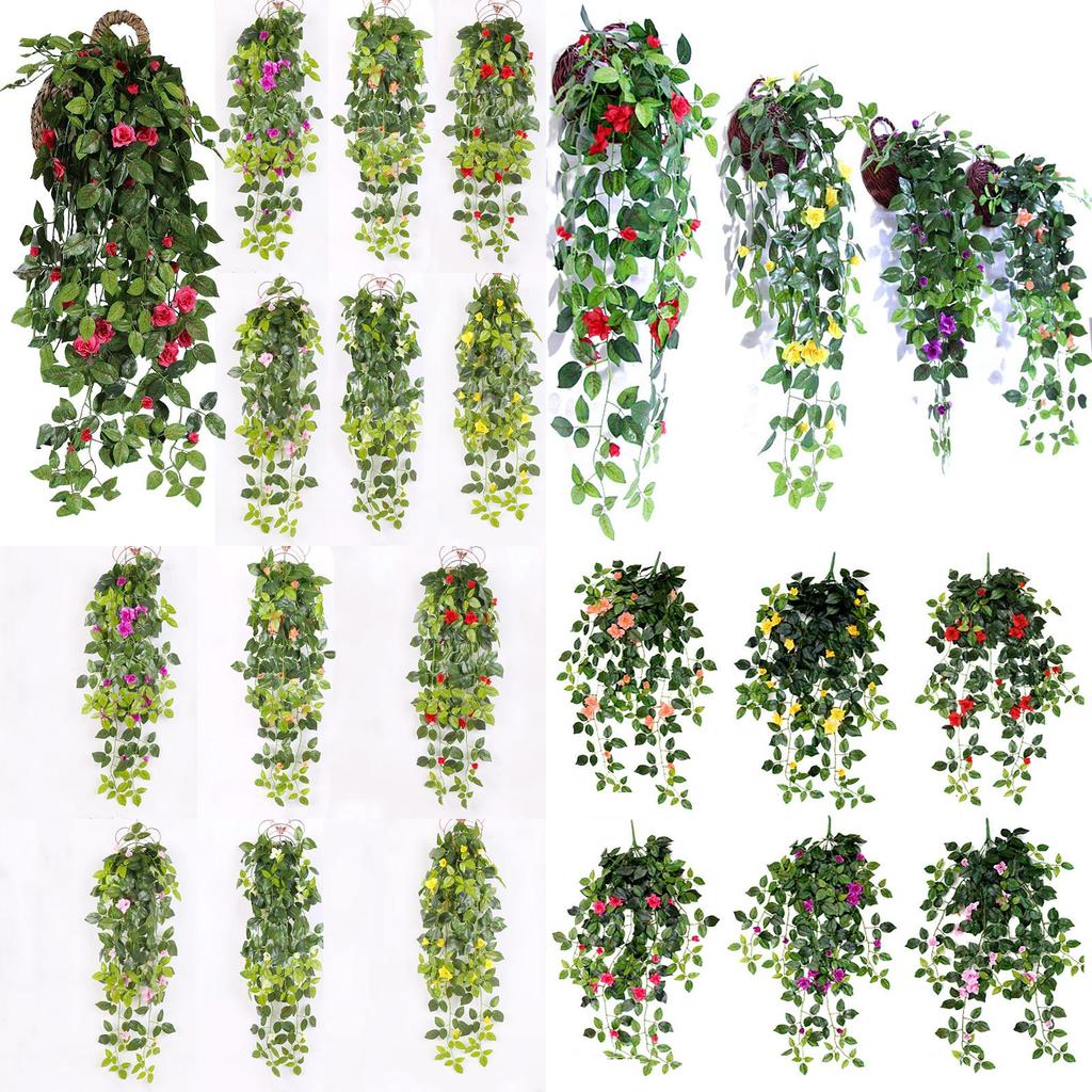 Красивая Реалистичная 90 см Искусственная Шелковая Роза Лиана для Идеального Домашнего Декора и Подвесного Декора